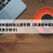 天津格林国际幼儿园学费（天津格林国际幼儿园学费多少样子）
